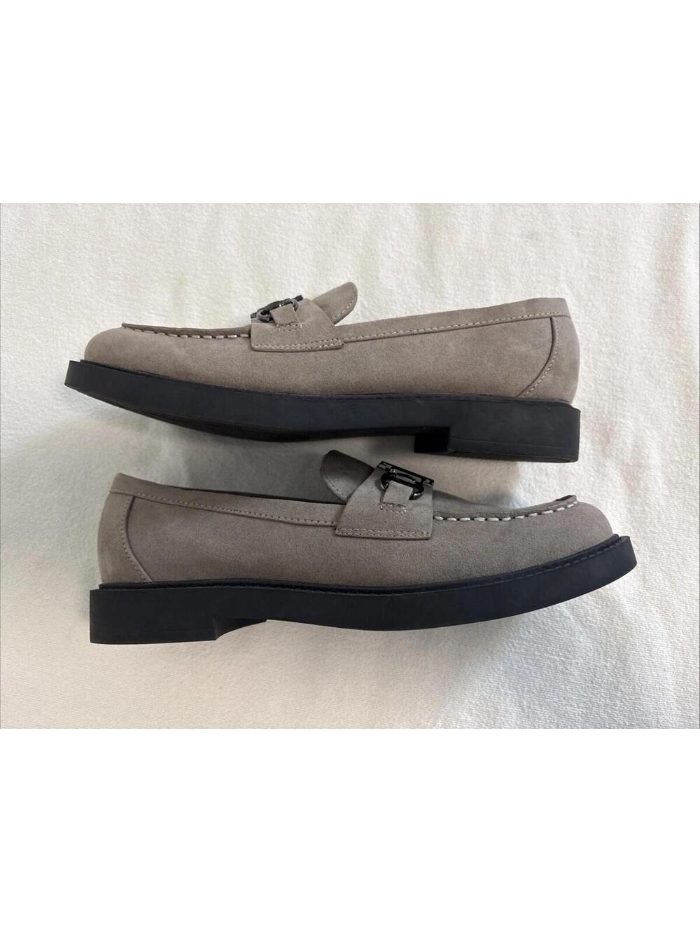 Tommy Hilfiger Trevys 2 Taupe Faux Suede Logo Bit Women's Loafers